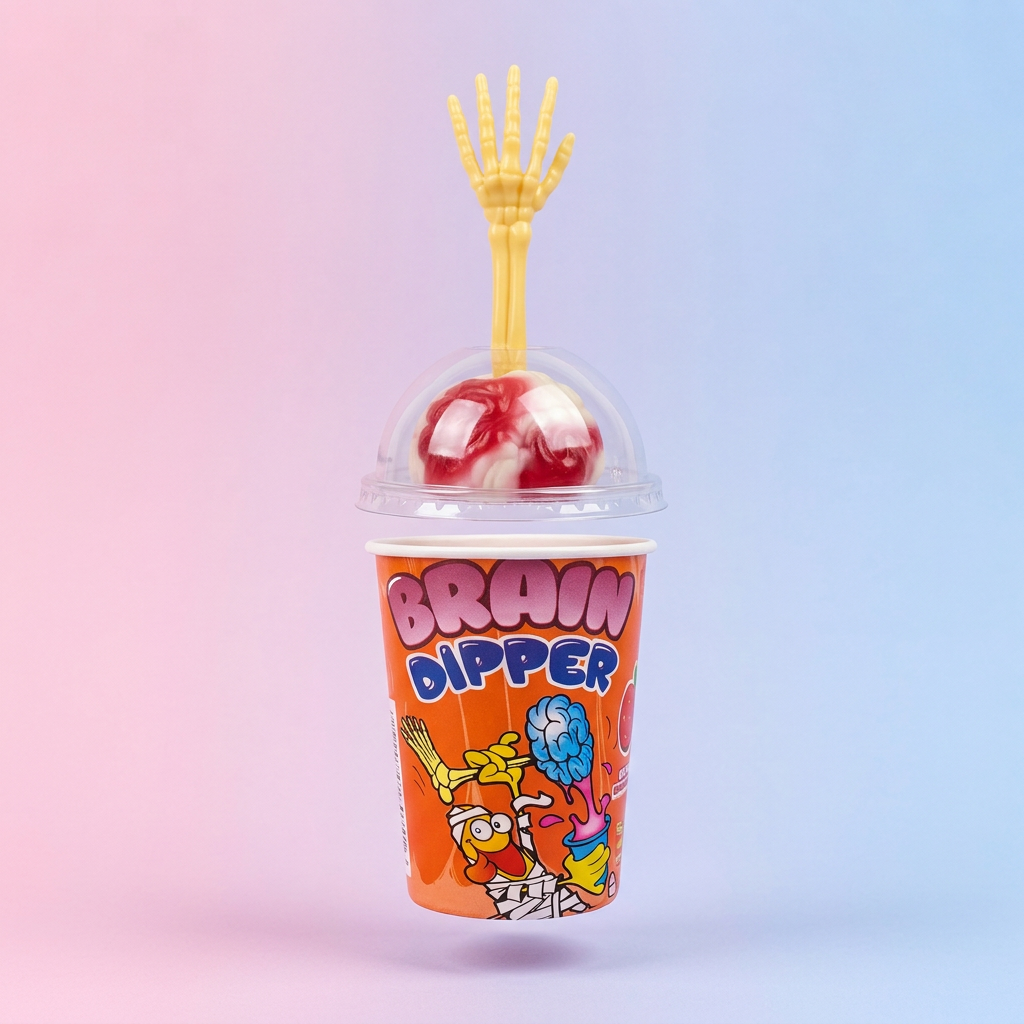 Brain Dipper orange sur fond pastel